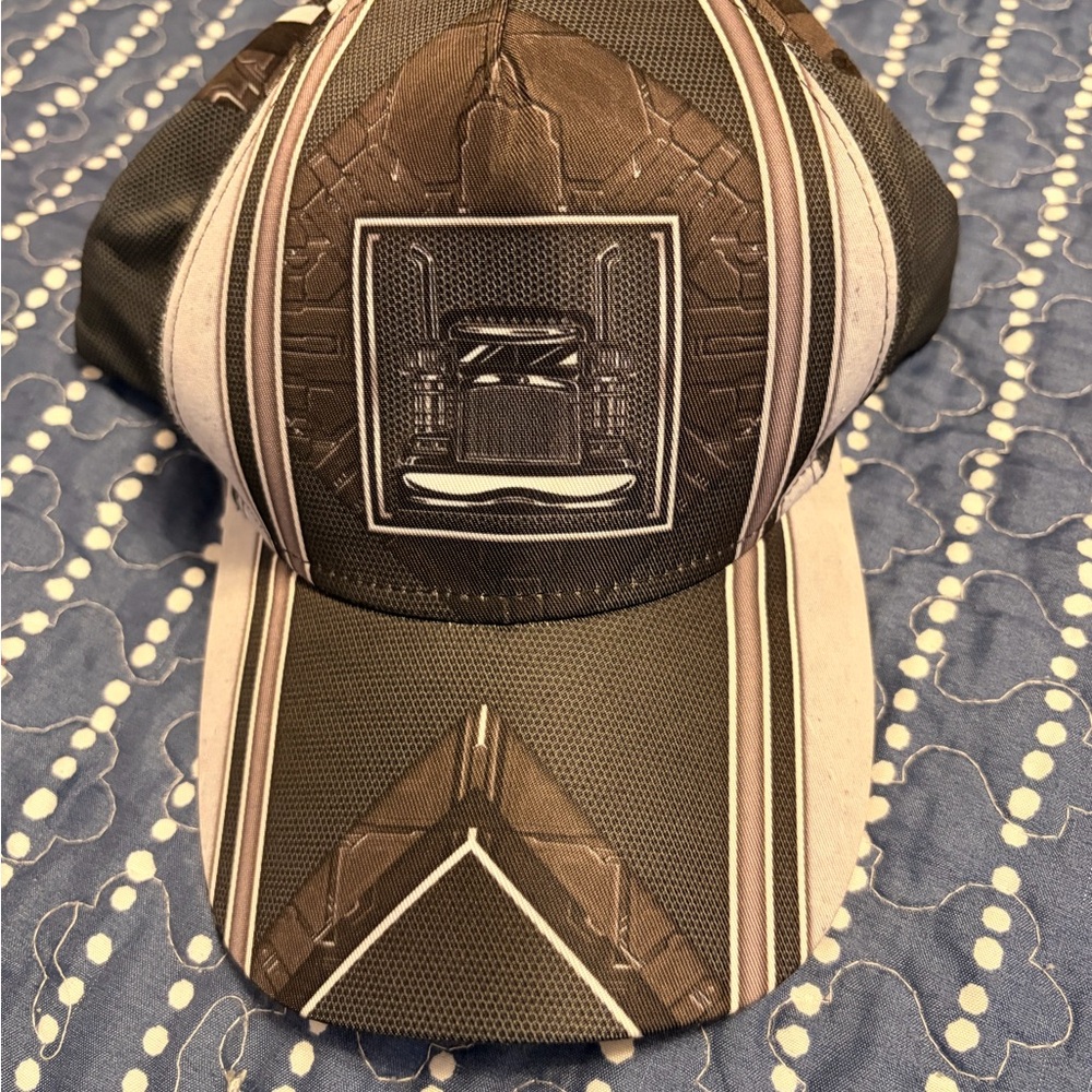 Brown and Black Graphic Cap